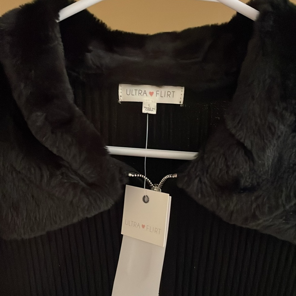 Ultra flirt brand black holiday sweater - Picture 3 of 8